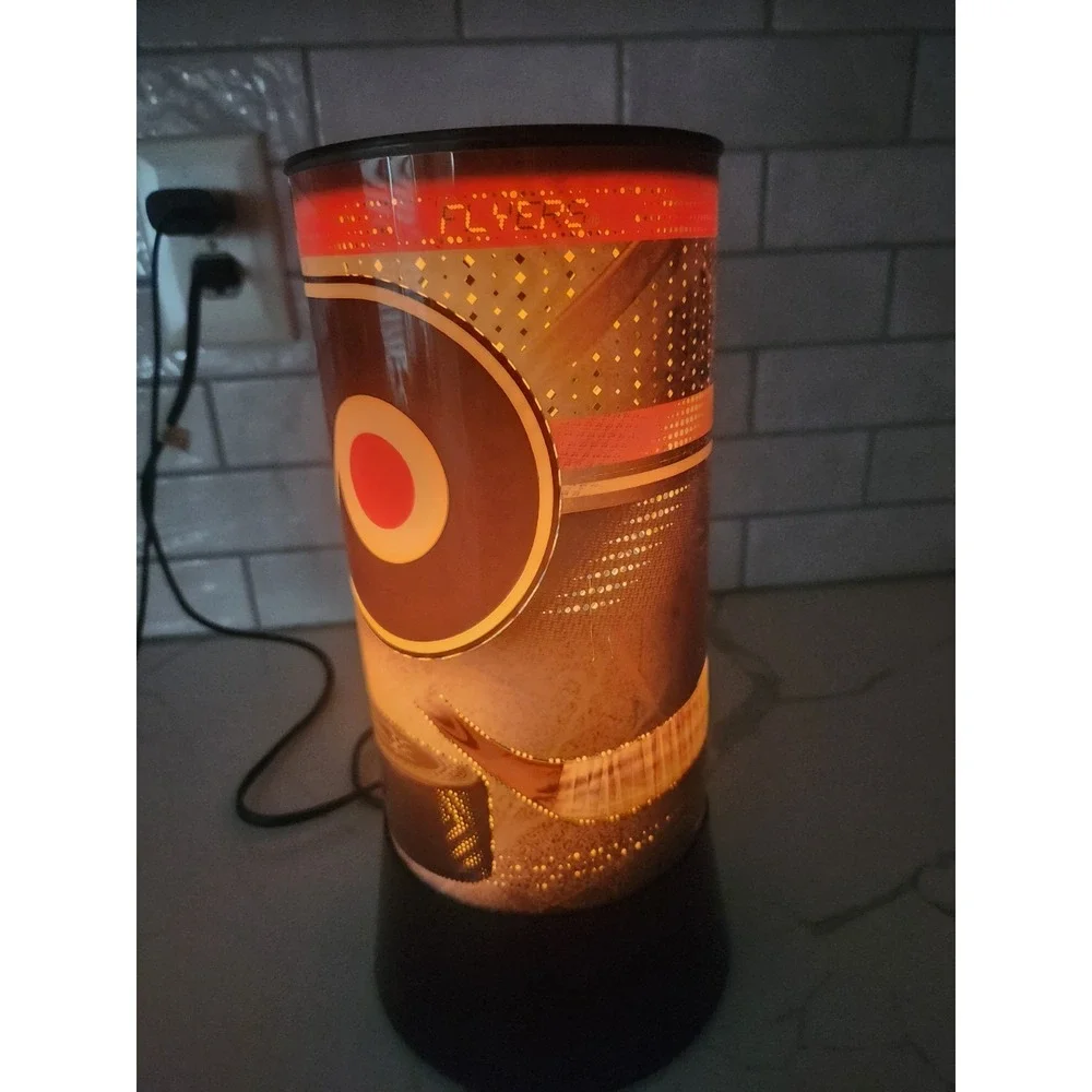 NHL Philadelphia Flyers Revolving Spinning Light Motion Lamp Wincraft Table Lamp